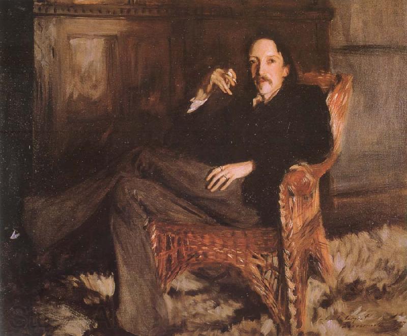 John Singer Sargent Robert Louis Stevenson Norge oil painting art